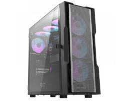 Darkflash DK431 Mesh számítógépház + 4 ARGB ventilátor (fekete) (DK431 MESH BLACK)